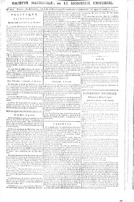 Gazette nationale, ou le moniteur universel (Le moniteur universel) Sonntag 19. April 1795