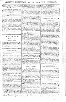 Gazette nationale, ou le moniteur universel (Le moniteur universel) Mittwoch 20. Mai 1795