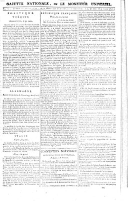 Gazette nationale, ou le moniteur universel (Le moniteur universel) Samstag 30. Mai 1795