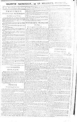 Gazette nationale, ou le moniteur universel (Le moniteur universel) Dienstag 9. Juni 1795