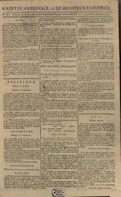 Gazette nationale, ou le moniteur universel (Le moniteur universel) Freitag 1. Januar 1796