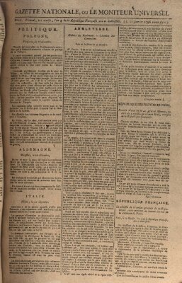 Gazette nationale, ou le moniteur universel (Le moniteur universel) Montag 11. Januar 1796