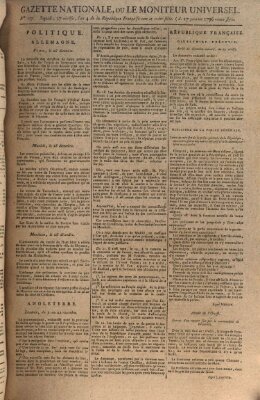 Gazette nationale, ou le moniteur universel (Le moniteur universel) Sonntag 17. Januar 1796