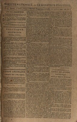 Gazette nationale, ou le moniteur universel (Le moniteur universel) Dienstag 23. Februar 1796
