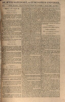 Gazette nationale, ou le moniteur universel (Le moniteur universel) Samstag 19. März 1796