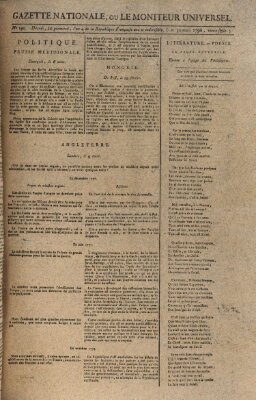 Gazette nationale, ou le moniteur universel (Le moniteur universel) Mittwoch 30. März 1796