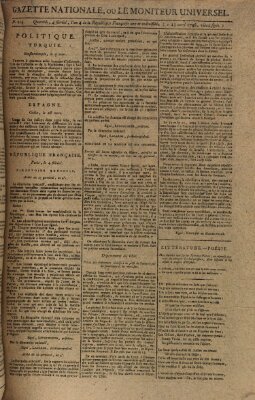 Gazette nationale, ou le moniteur universel (Le moniteur universel) Samstag 23. April 1796