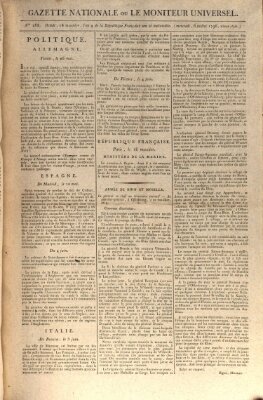 Gazette nationale, ou le moniteur universel (Le moniteur universel) Mittwoch 6. Juli 1796
