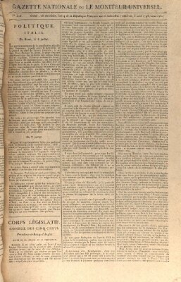 Gazette nationale, ou le moniteur universel (Le moniteur universel) Freitag 5. August 1796