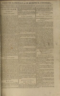 Gazette nationale, ou le moniteur universel (Le moniteur universel) Mittwoch 19. Oktober 1796