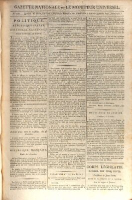 Gazette nationale, ou le moniteur universel (Le moniteur universel) Mittwoch 4. Januar 1797