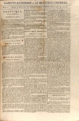 Gazette nationale, ou le moniteur universel (Le moniteur universel) Samstag 11. März 1797