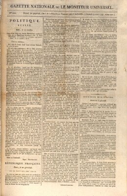 Gazette nationale, ou le moniteur universel (Le moniteur universel) Sonntag 9. April 1797