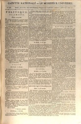 Gazette nationale, ou le moniteur universel (Le moniteur universel) Freitag 14. Juli 1797