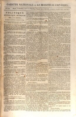 Gazette nationale, ou le moniteur universel (Le moniteur universel) Sonntag 30. Juli 1797