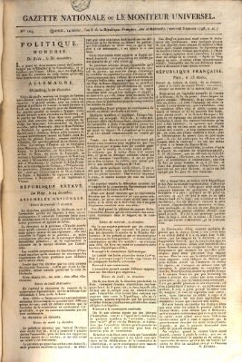 Gazette nationale, ou le moniteur universel (Le moniteur universel) Mittwoch 3. Januar 1798