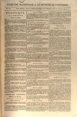 Gazette nationale, ou le moniteur universel (Le moniteur universel) Mittwoch 17. Januar 1798