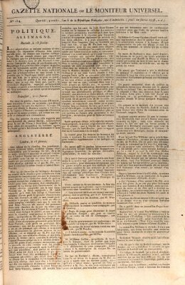 Gazette nationale, ou le moniteur universel (Le moniteur universel) Donnerstag 22. Februar 1798