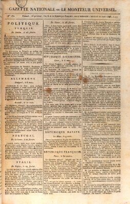 Gazette nationale, ou le moniteur universel (Le moniteur universel) Mittwoch 21. März 1798
