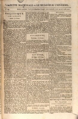 Gazette nationale, ou le moniteur universel (Le moniteur universel) Donnerstag 29. März 1798
