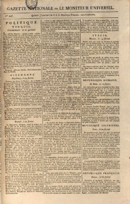 Gazette nationale, ou le moniteur universel (Le moniteur universel) Mittwoch 23. Mai 1798