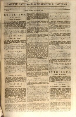Gazette nationale, ou le moniteur universel (Le moniteur universel) Freitag 28. Februar 1806