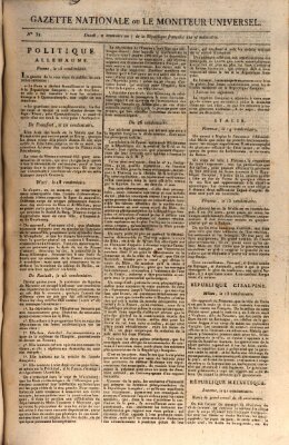 Gazette nationale, ou le moniteur universel (Le moniteur universel) Dienstag 23. Oktober 1798