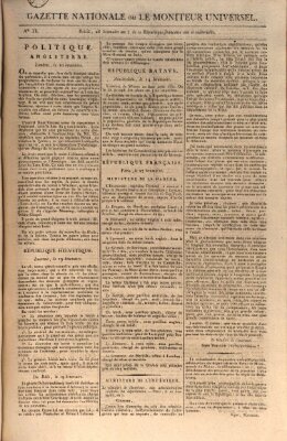Gazette nationale, ou le moniteur universel (Le moniteur universel) Sonntag 18. November 1798