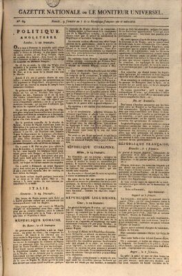Gazette nationale, ou le moniteur universel (Le moniteur universel) Donnerstag 29. November 1798