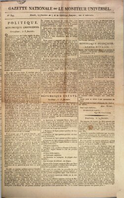 Gazette nationale, ou le moniteur universel (Le moniteur universel) Donnerstag 5. September 1799