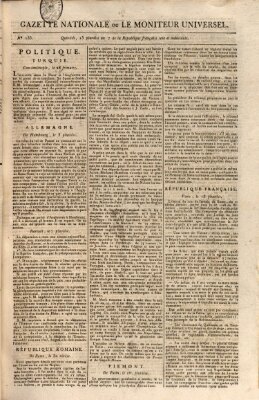 Gazette nationale, ou le moniteur universel (Le moniteur universel) Sonntag 3. Februar 1799