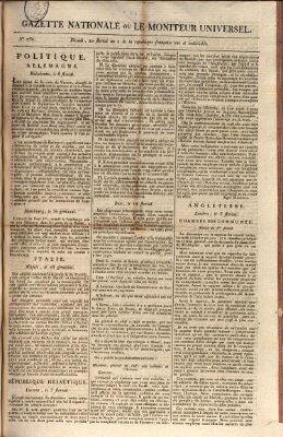 Gazette nationale, ou le moniteur universel (Le moniteur universel) Donnerstag 9. Mai 1799