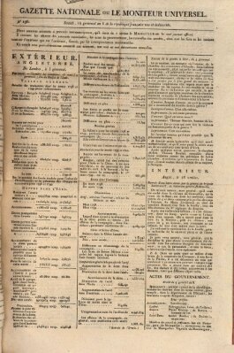 Gazette nationale, ou le moniteur universel (Le moniteur universel) Sonntag 6. April 1800