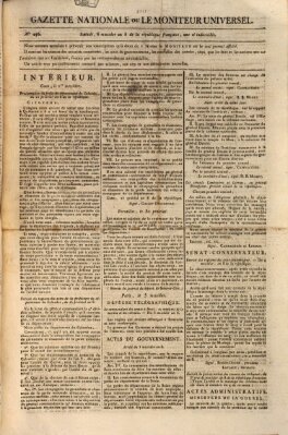 Gazette nationale, ou le moniteur universel (Le moniteur universel) Mittwoch 25. Juni 1800