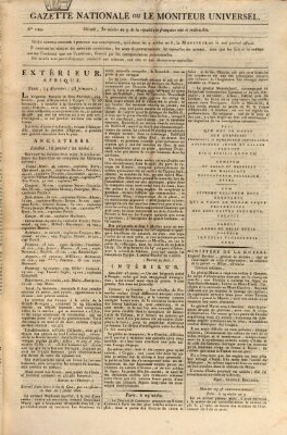 Gazette nationale, ou le moniteur universel (Le moniteur universel) Dienstag 20. Januar 1801
