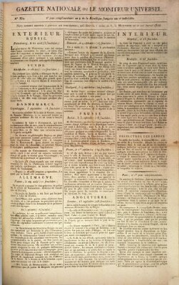 Gazette nationale, ou le moniteur universel (Le moniteur universel) Samstag 19. September 1801