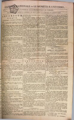 Gazette nationale, ou le moniteur universel (Le moniteur universel) Mittwoch 30. September 1801