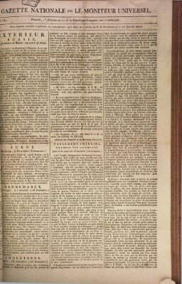 Gazette nationale, ou le moniteur universel (Le moniteur universel) Sonntag 22. November 1801