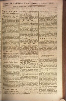Gazette nationale, ou le moniteur universel (Le moniteur universel) Samstag 30. Januar 1802