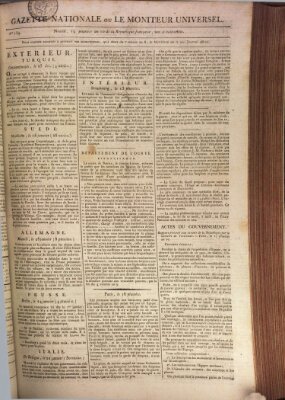 Gazette nationale, ou le moniteur universel (Le moniteur universel) Montag 8. Februar 1802