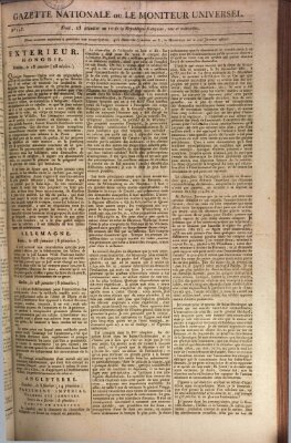 Gazette nationale, ou le moniteur universel (Le moniteur universel) Freitag 12. Februar 1802