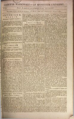 Gazette nationale, ou le moniteur universel (Le moniteur universel) Freitag 19. Februar 1802