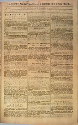 Gazette nationale, ou le moniteur universel (Le moniteur universel) Freitag 14. Mai 1802
