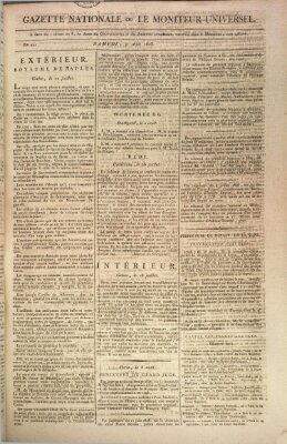 Gazette nationale, ou le moniteur universel (Le moniteur universel) Samstag 9. August 1806