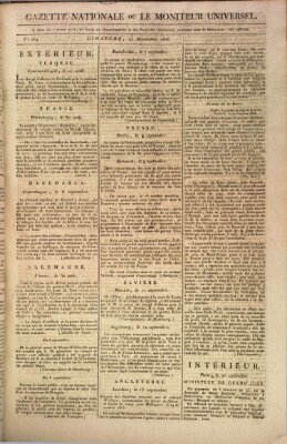 Gazette nationale, ou le moniteur universel (Le moniteur universel) Sonntag 21. September 1806