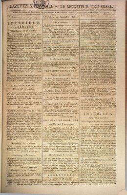 Gazette nationale, ou le moniteur universel (Le moniteur universel) Montag 10. November 1806