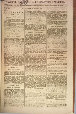 Gazette nationale, ou le moniteur universel (Le moniteur universel) Mittwoch 3. Dezember 1806