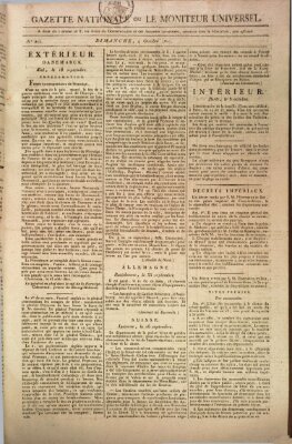 Gazette nationale, ou le moniteur universel (Le moniteur universel) Sonntag 4. Oktober 1807