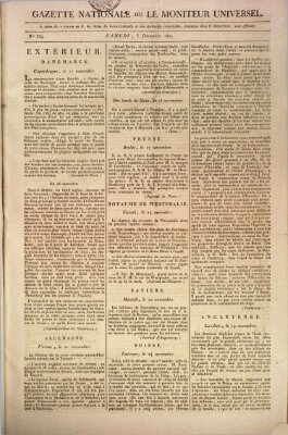 Gazette nationale, ou le moniteur universel (Le moniteur universel) Samstag 5. Dezember 1807