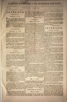 Gazette nationale, ou le moniteur universel (Le moniteur universel) Sonntag 10. Juli 1808